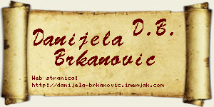 Danijela Brkanović vizit kartica